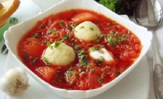 Борщ полтавский с галушками
