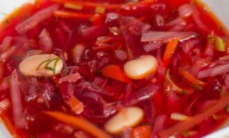 Борщ с фасолью
