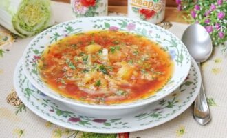 Борщ с пекинской капустой