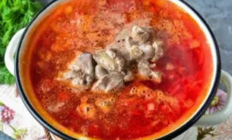 Борщ с потрохами
