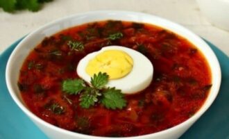 Борщ с яйцом