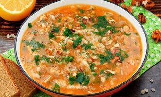 Суп харчо из курицы с рисом классический