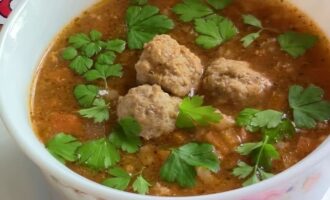 Суп Харчо с фрикадельками