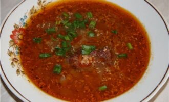 Харчо с томатной пастой