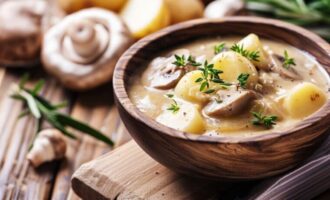 Картофельный соус с грибами