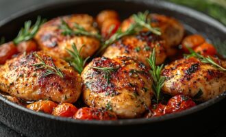 Медальоны из курицы на сковороде