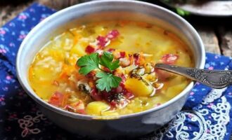 Рассольник с колбасой
