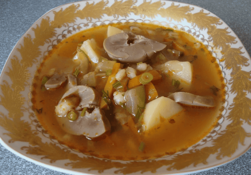 Рассольник с почками Декаденский рассольник с почками и перловкой
