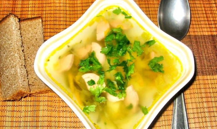 Рассольник с сосисками Экспресс рассольник с сосисками и перловкой