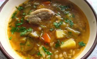 Рассольник с уткой