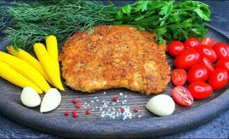 Шницель из свинины на сковороде