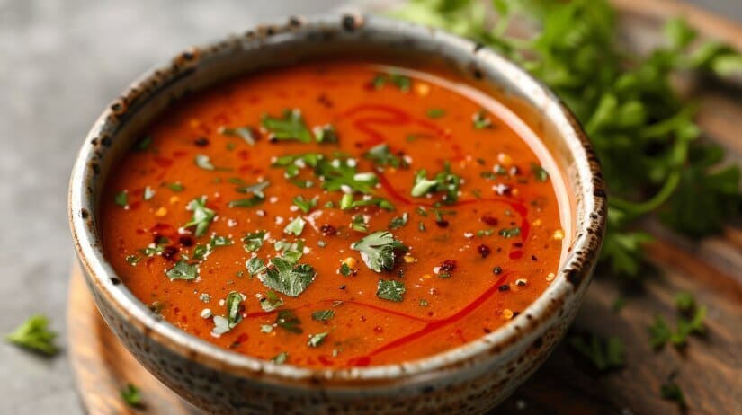 Ароматный соевый соус с кунжутом и зеленым луком для блюда поке с курицей