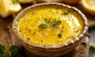 Cоус из масла, горчицы и лимона