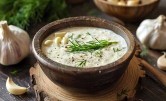 Соус из кефира с чесноком